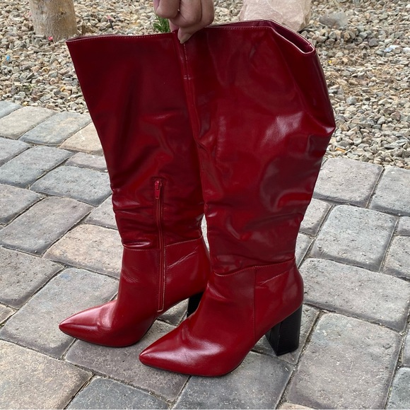 Cherry Red Cowgirl Boots Heeled Boots Riding boots - Picture 4 of 8